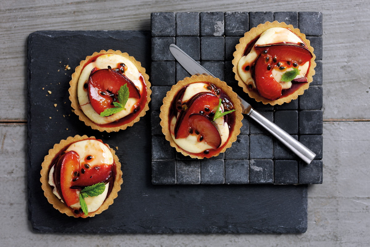 Mini Plum Cheesecakes - South African Plums