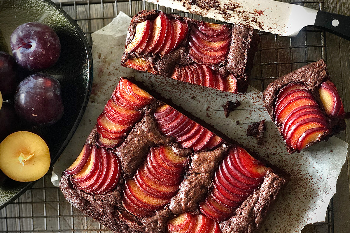 Plum Brownies - South African Plums